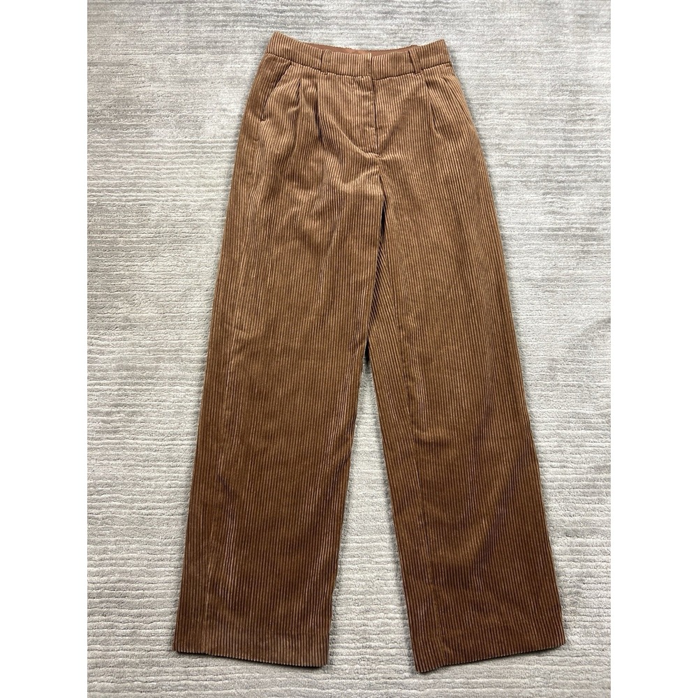 Altar'd State Corduroy Pants Womens XS Brown Straight Leg Polyester Blend Casual